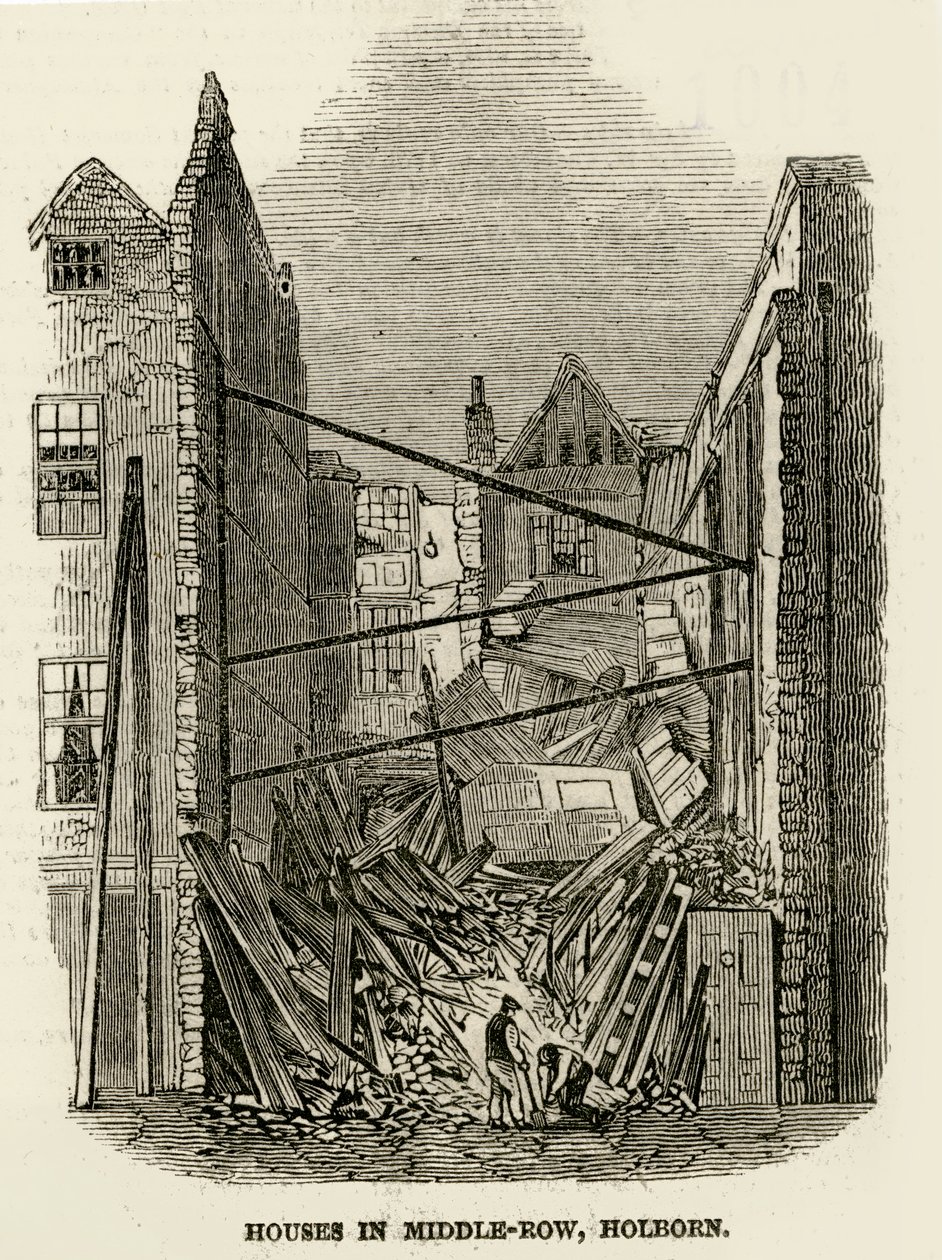 Domy v Middle-Row Holborn od English School