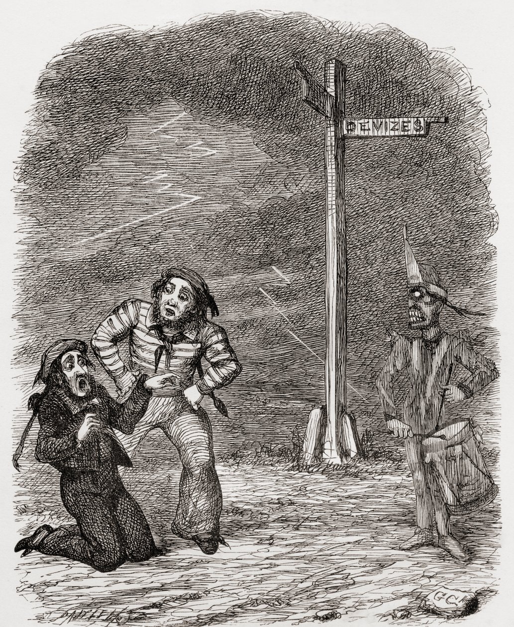 Ilustrace podle George Cruikshanka k básni 