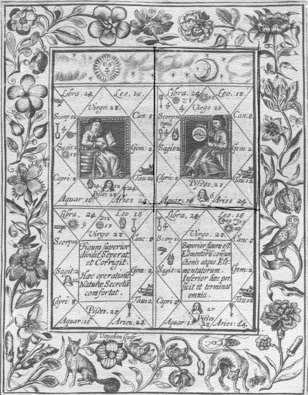 Ilustrace převzata z Theatrum Chemicum Britannicum od Eliase Ashmole, 1652 od English School