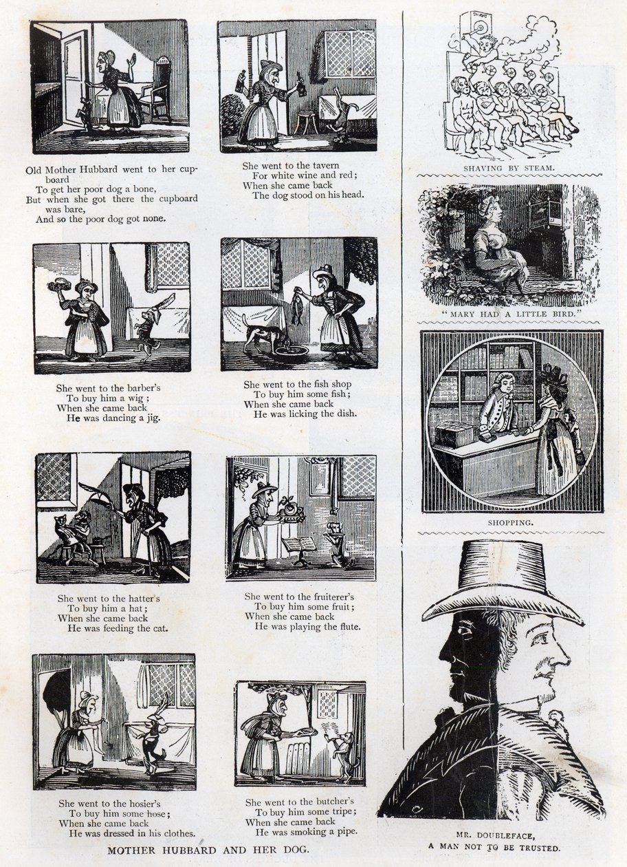Ilustrace z dědečkovy obrázkové knihy, cca 1875 od English School