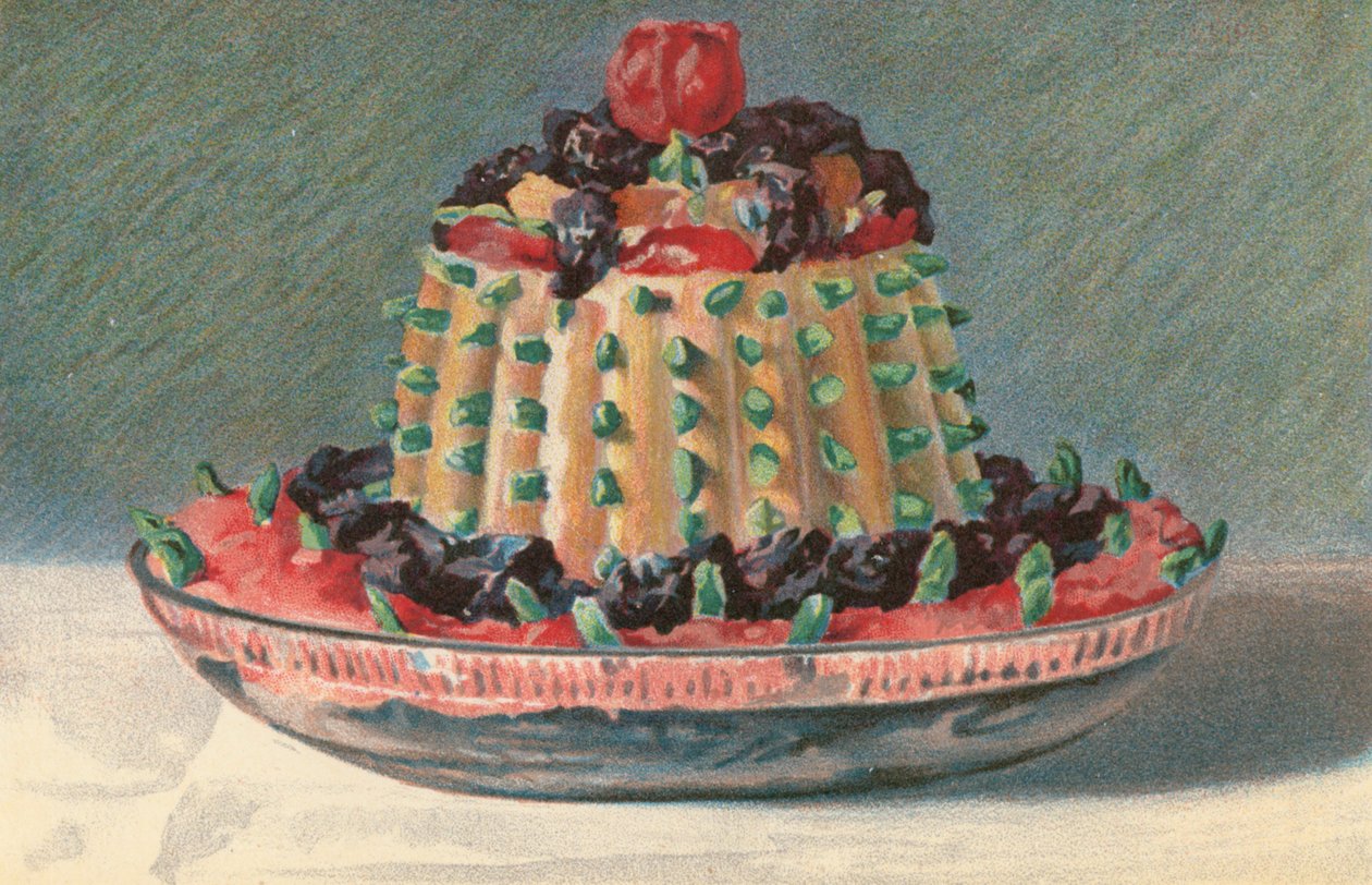 Imperial Tipsy Cake (barevná litografie) od English School