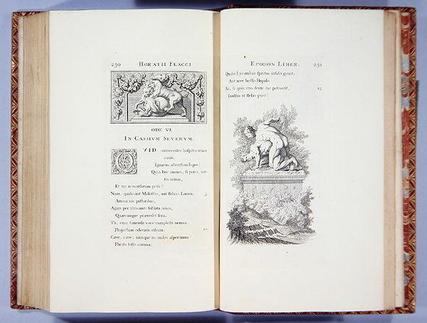 In Cassium Severum, z děl Quinta Horatia Flaciho, tisk John Pine, 1733-7 od English School