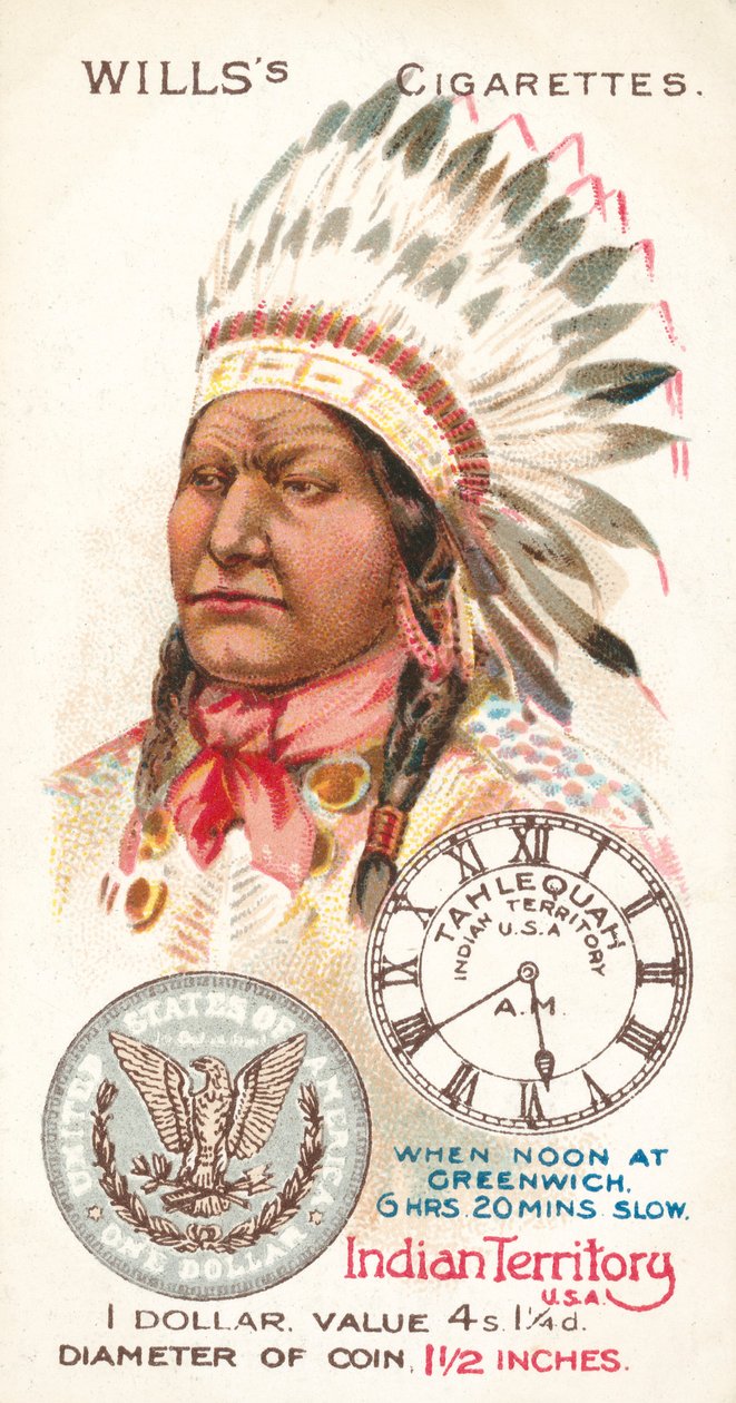 Indian Territory, USA, Dollar (chromolit) od English School