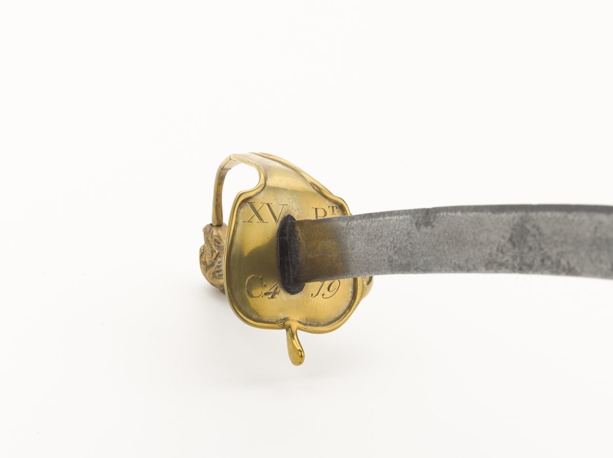 Závěsný pěchotní meč označený k 15. pluku (Yorkshire East Riding), 1790 circa (kov) od English School