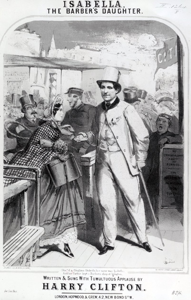 Isabella the Barbers Daughter, reklama na hudbu Harryho Cliftona, 1865 od English School