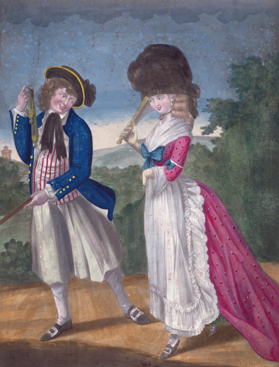 Jack Oakham vyhazuje signál k zásnubám, 1781 od English School