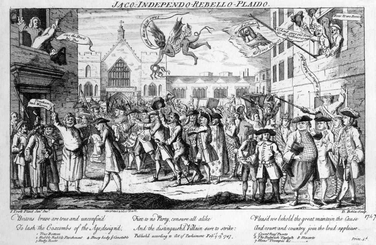 Jaco-Independo-Rebello-Plaido, po Henry Fielding, 1747 od English School