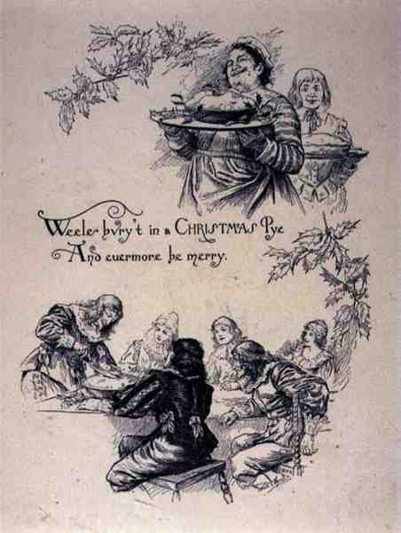 Vánoční scéna v jakubském stylu (litho) od English School