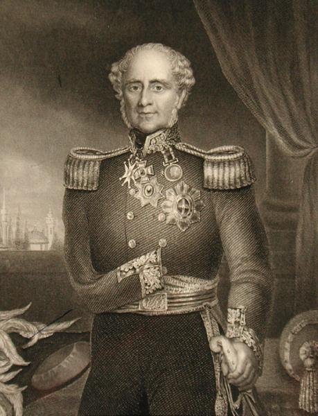James Henry Somerset Fitzroy (1788-1855) 1. baron Raglan (rytina) od English School