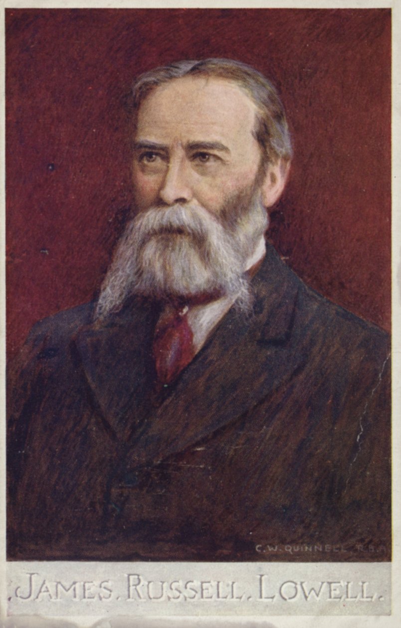 James Russell Lowell (1819-1891), americký básník a diplomat (barevná litografie) od English School