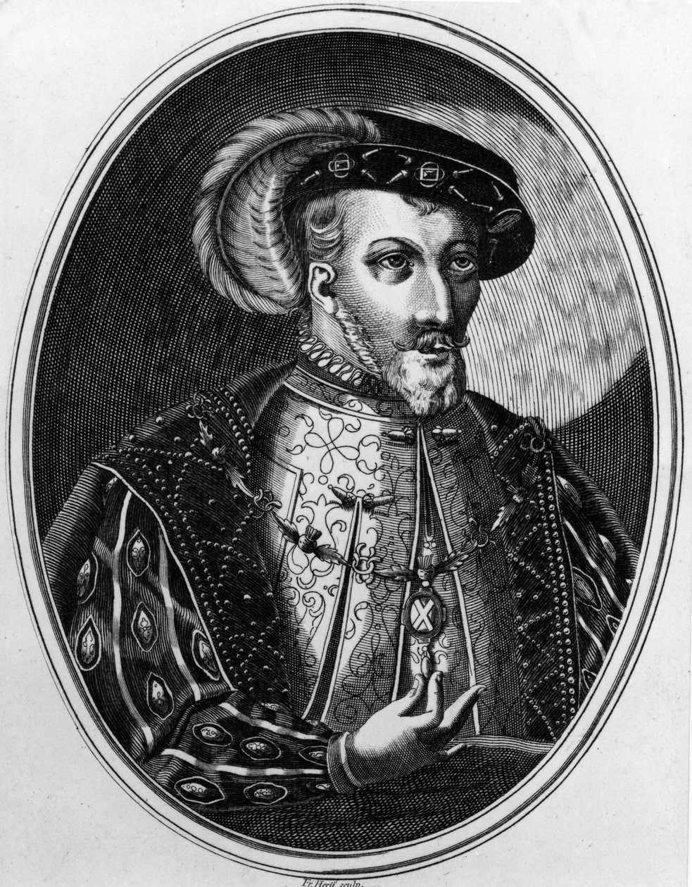 James V, kopie z 19. století podle ilustrace z Jonstonových „Inscriptions of the Historical Kings of Scots“, poprvé publikované v roce 1602 od English School