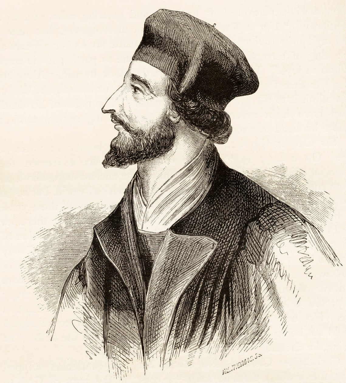 Jan Hus, kolem roku 1865 od English School