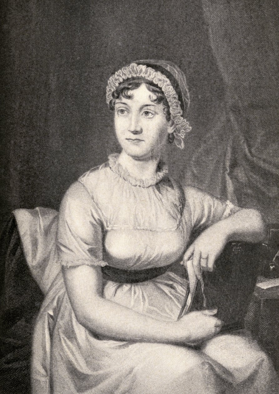 Jane Austen (1775-1817) ilustrace z „Malé cesty do domovů slavných žen“, vydané v roce 1897 (viz také 331580) od English School