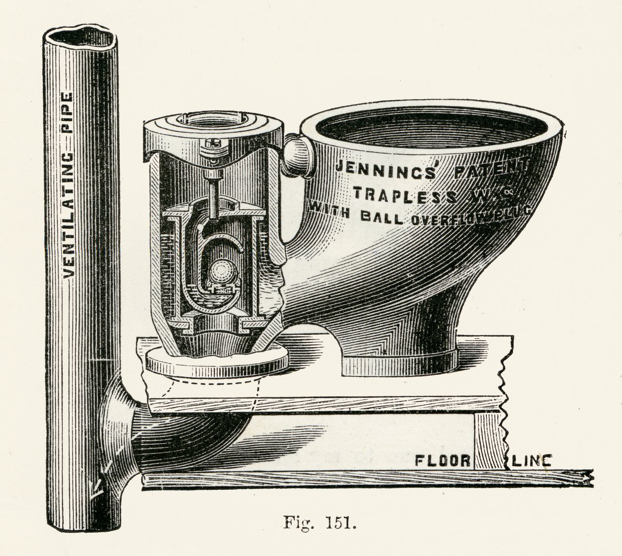 Jenningsova skříň bez trapézového ventilu, 1870 od English School