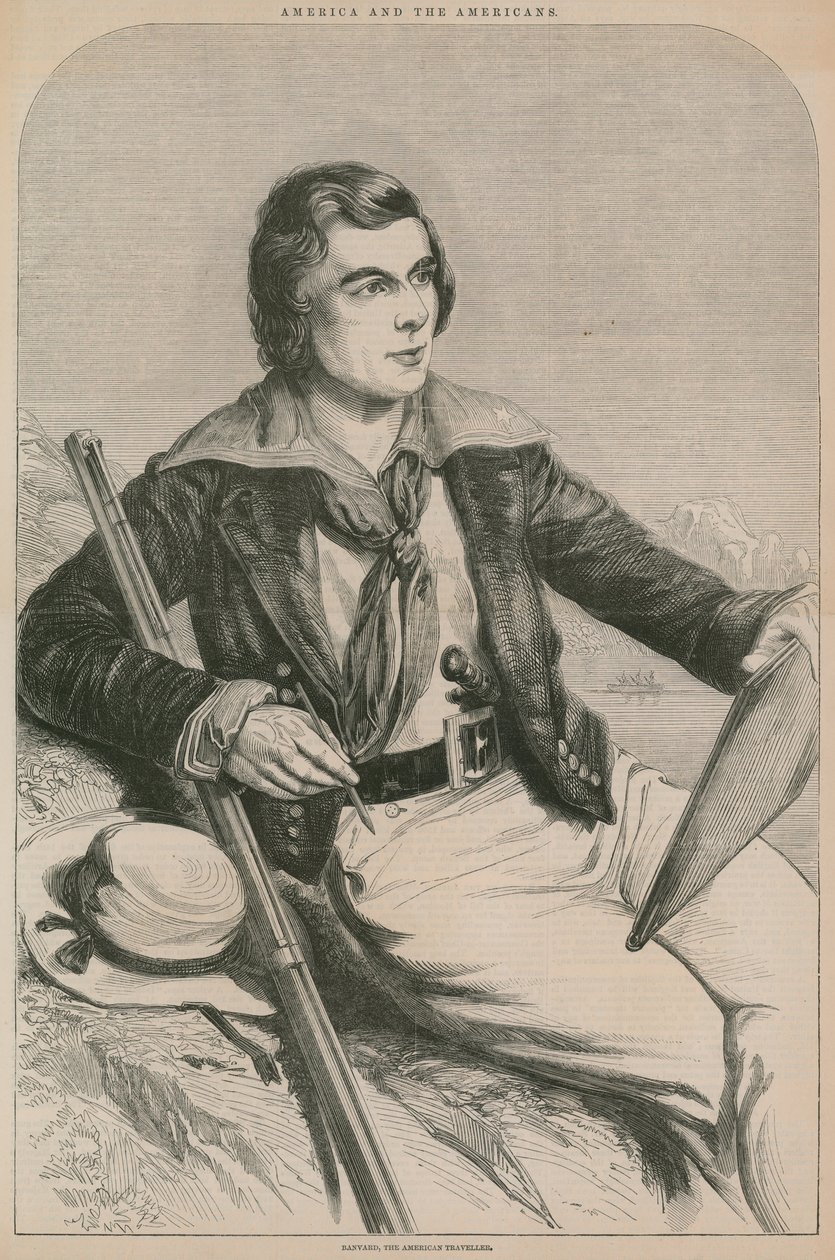 John Banvard, americký cestovatel (rytina) od English School