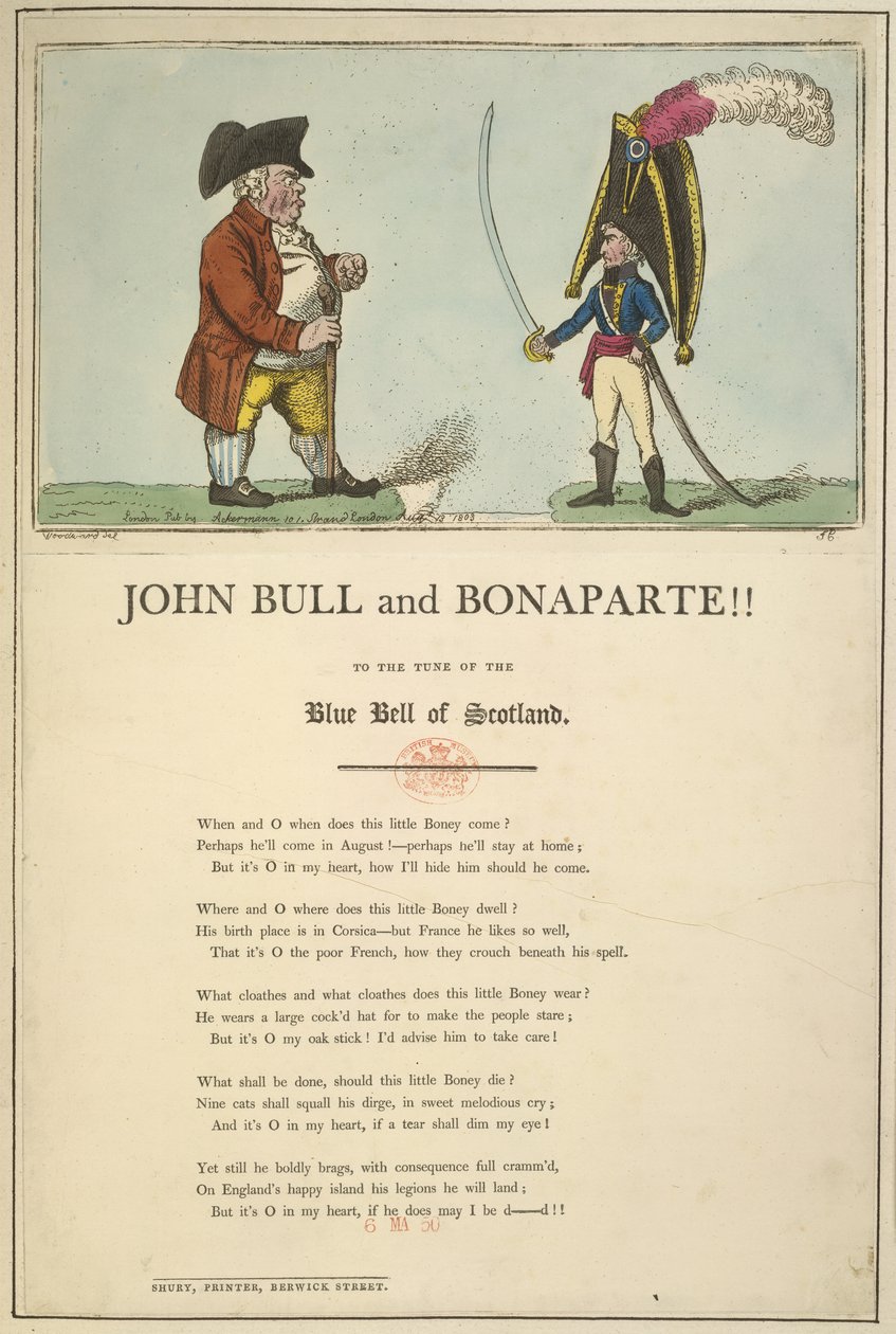 John Bull a Bonaparte od English School