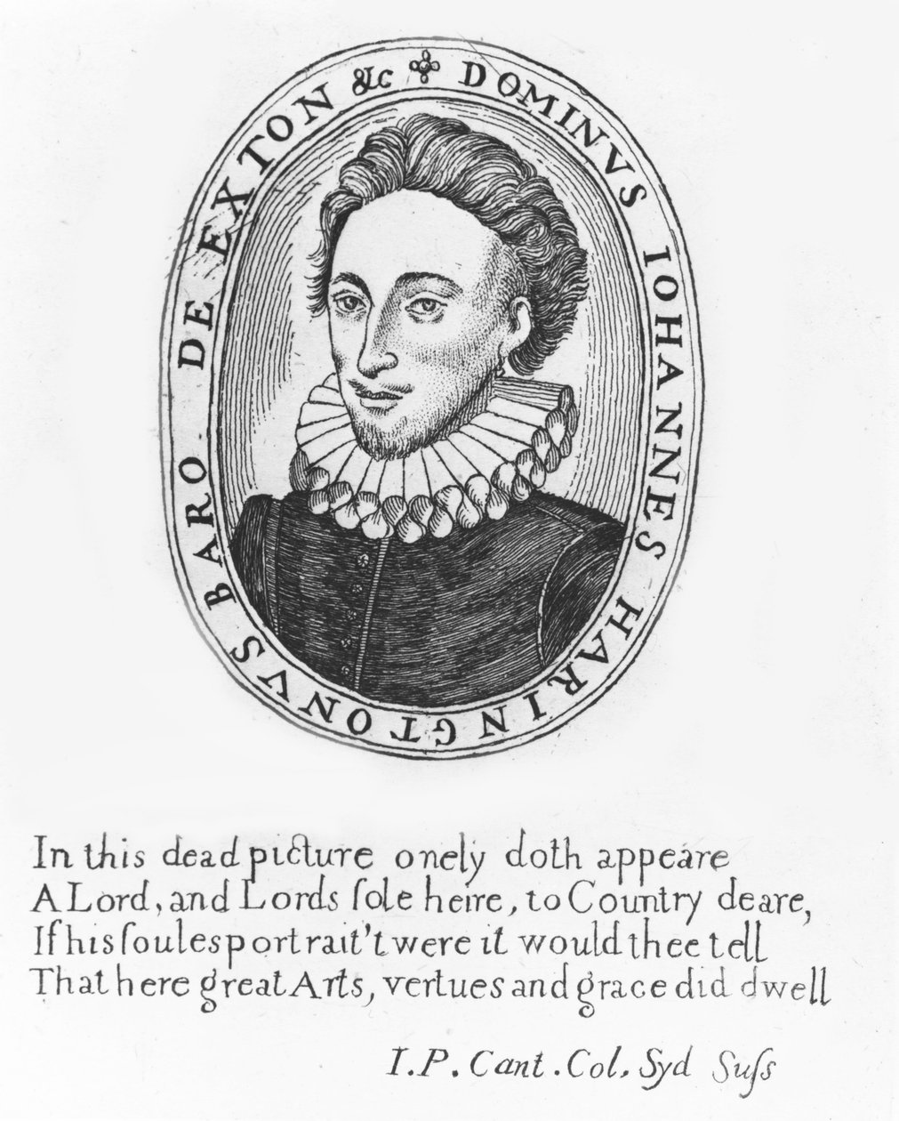 John Harington, druhý baron Harington z Extonu (rytina) od English School