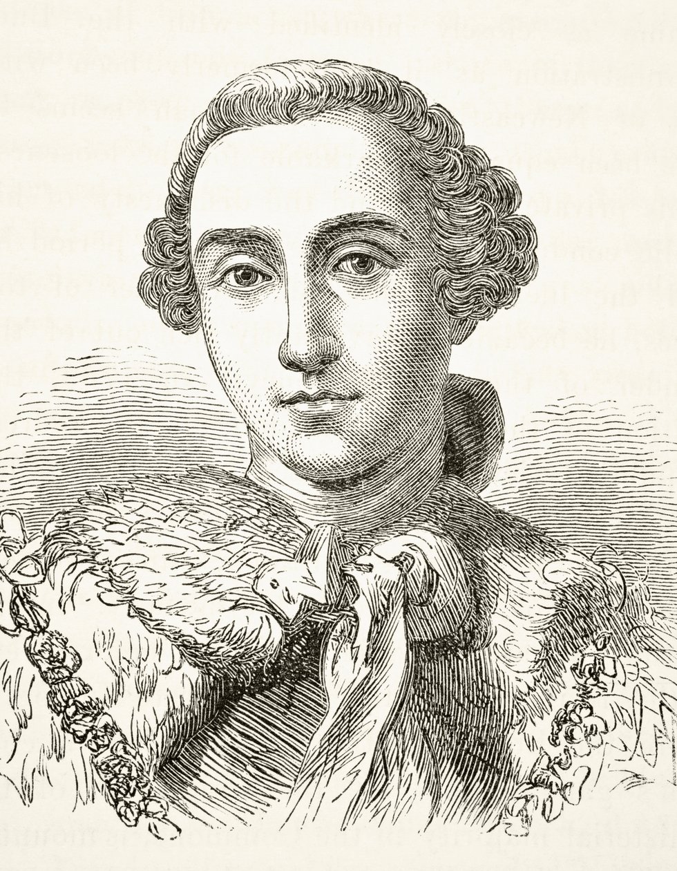 John Stuart, 3. hrabě z Bute, z „Národní a domácí historie Anglie“ od Williama Hickmana Smith Aubrey (1858-1916), vydaný v Londýně, kolem roku 1890 od English School