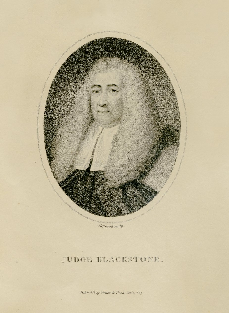 Judge Blackstone, cca 1800 (rytina) od English School