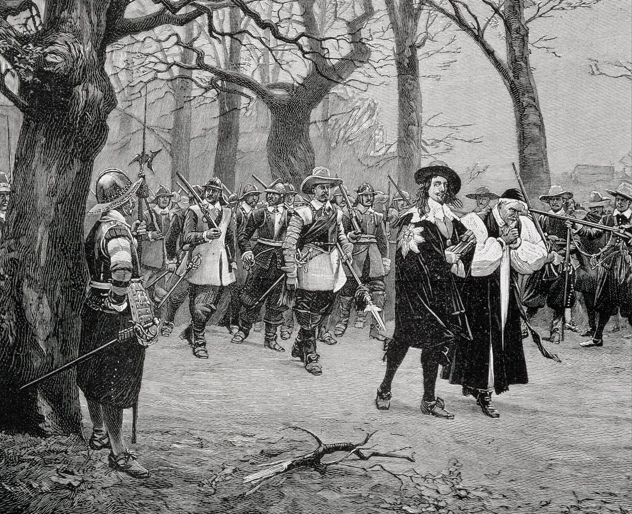 Král Karel I. (1600-49) na cestě k jeho popravě od English School