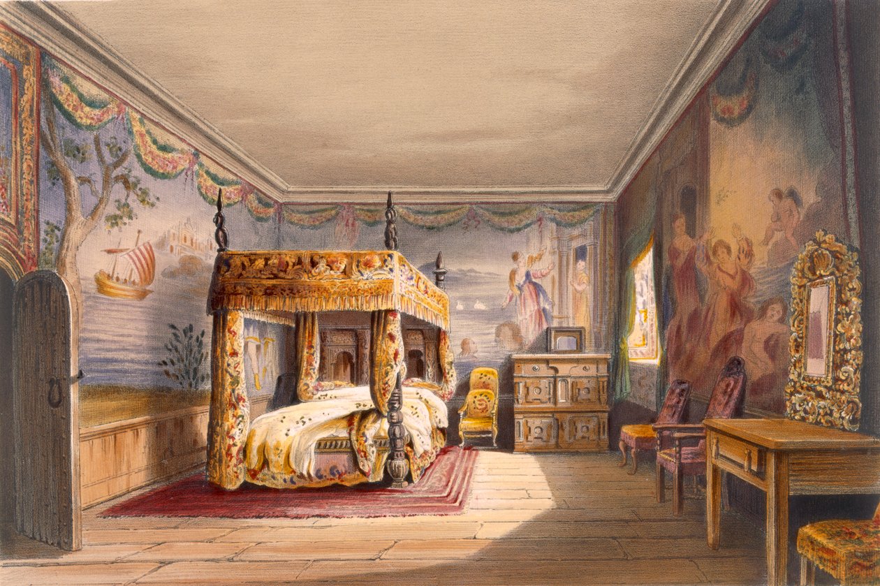 King Charles Room, Cotehele House, cca 1830-40, od English School