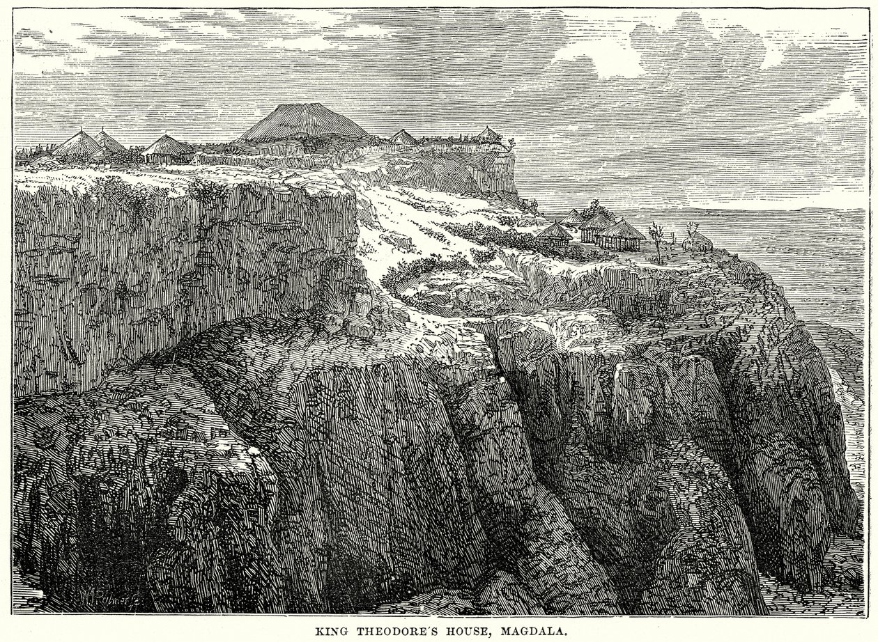 Dům krále Theodora, Magdala (rytina) od English School