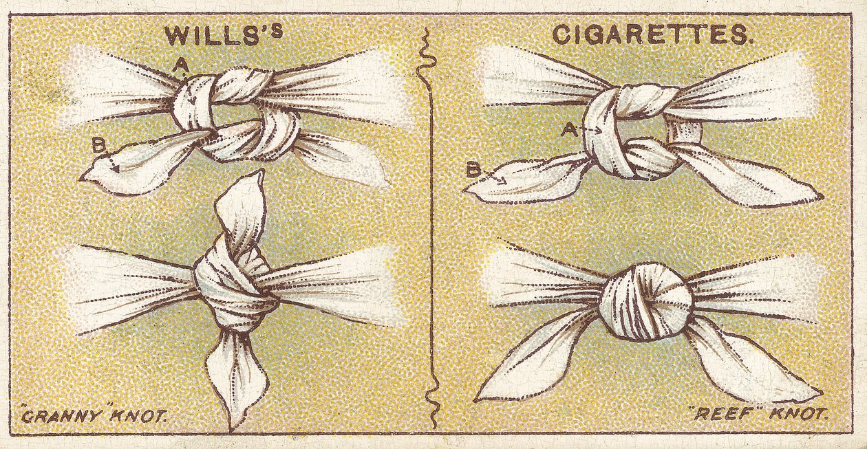 Knots, č. 6 ze série karet Willss Cigarettes First Aid, 1913 od English School