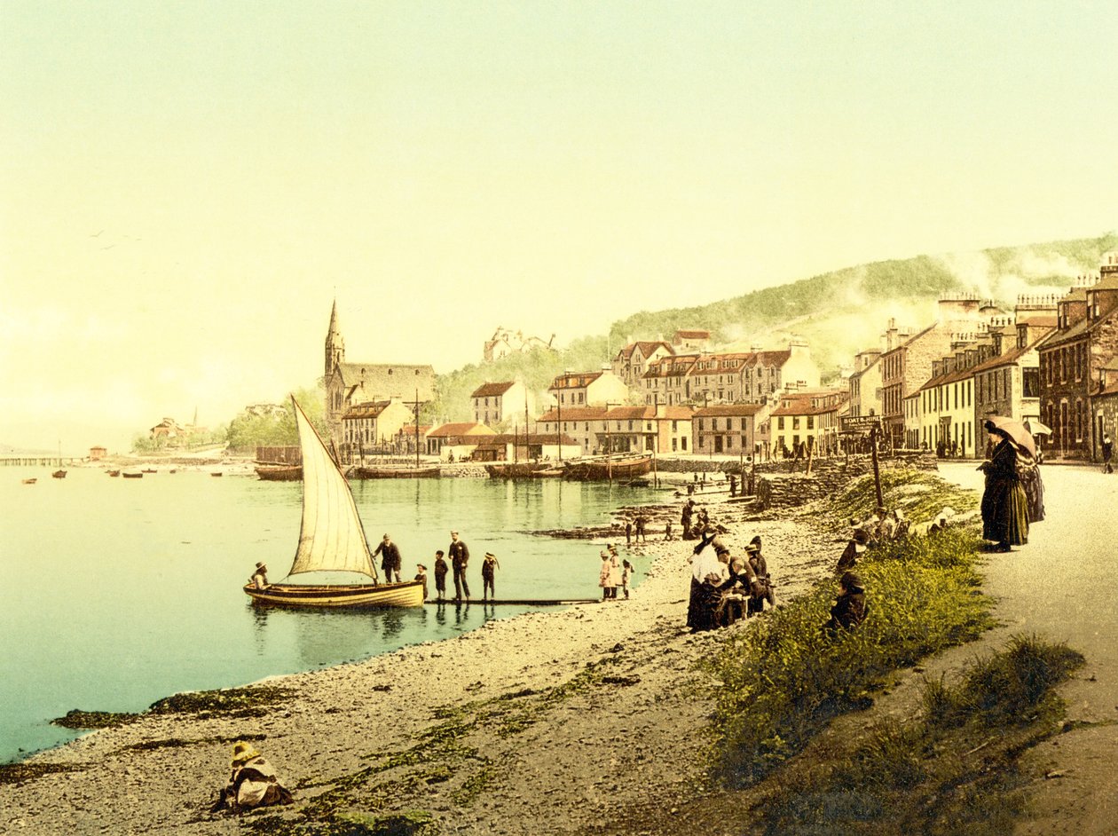 Kyles of Bute Bannatyne (ručně kolorovaná fotografie) od English School