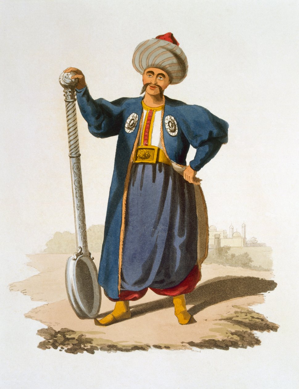 Naběračka, 1818 (barevná akvatinta) od English School
