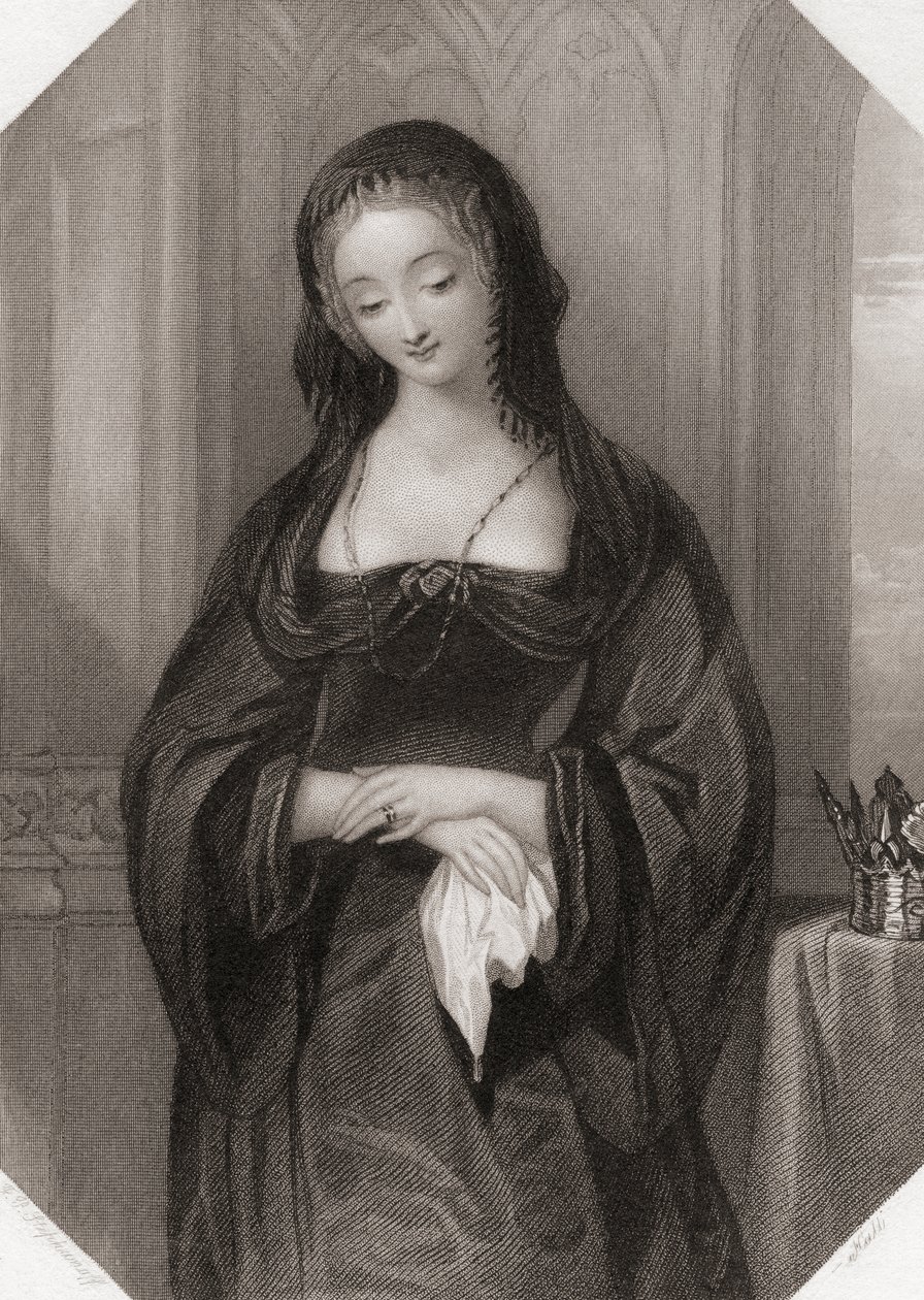 Lady Grey. Hlavní ženská postava ze Shakespearovy hry Král Jindřich VI. od English School