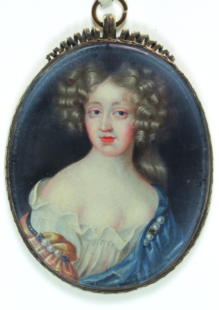 Lady Margaret Cavendish, vévodkyně z Newcastlu (akvarel na slonovině) od English School