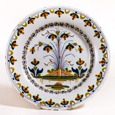 Lambeth Delftware talíř, cca 1770 (keramika) od English School