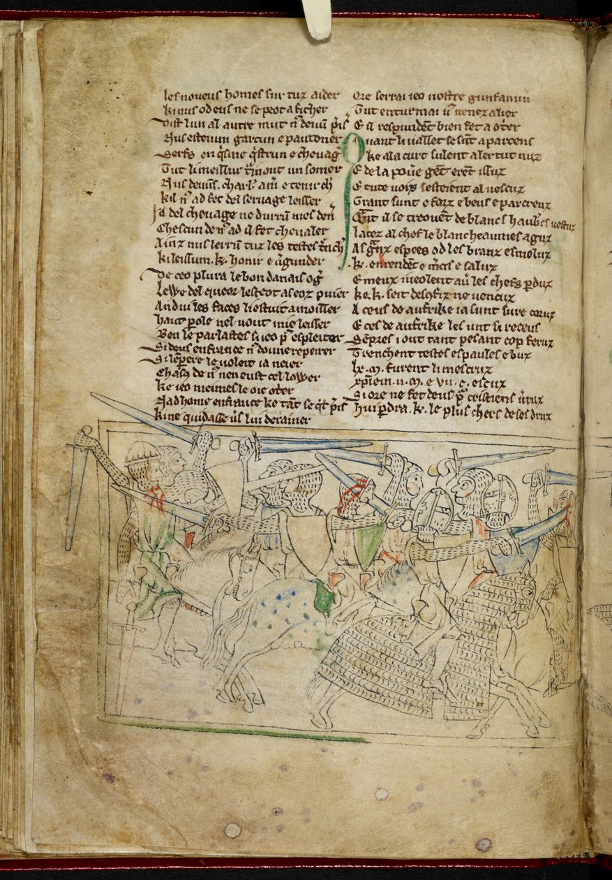 Lansdowne 782 f.26v Bitva mezi jízdními rytíři, z 
