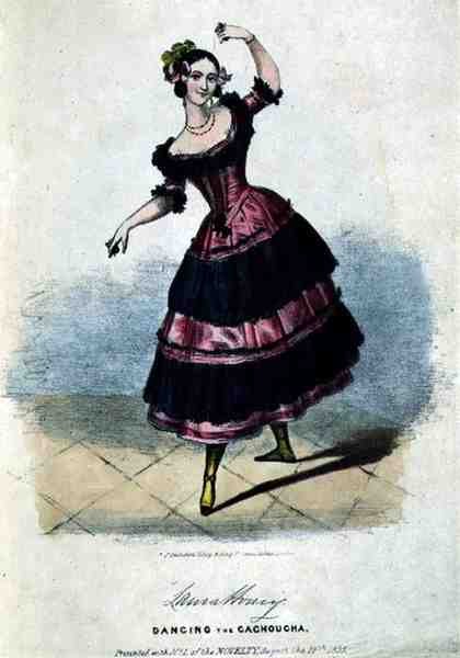 Laura Honey (asi 1816-43) Tancující Cachoucha od English School