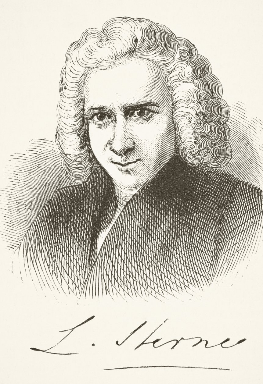 Laurence Sterne, z „Národní a domácí historie Anglie“ od Williama Hickmana Smith Aubrey (1858-1916), vydaný v Londýně, kolem roku 1890 od English School