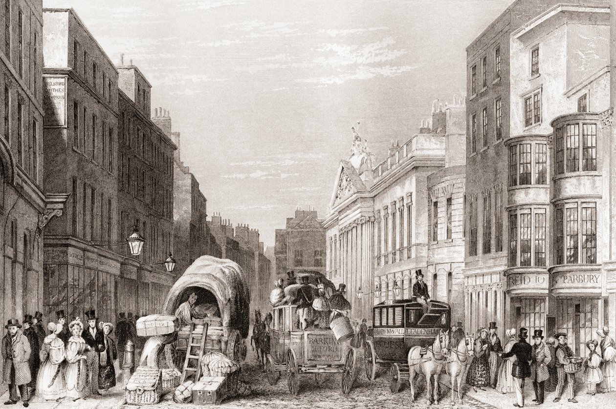 Leadenhall Street, Londýn, Anglie od English School