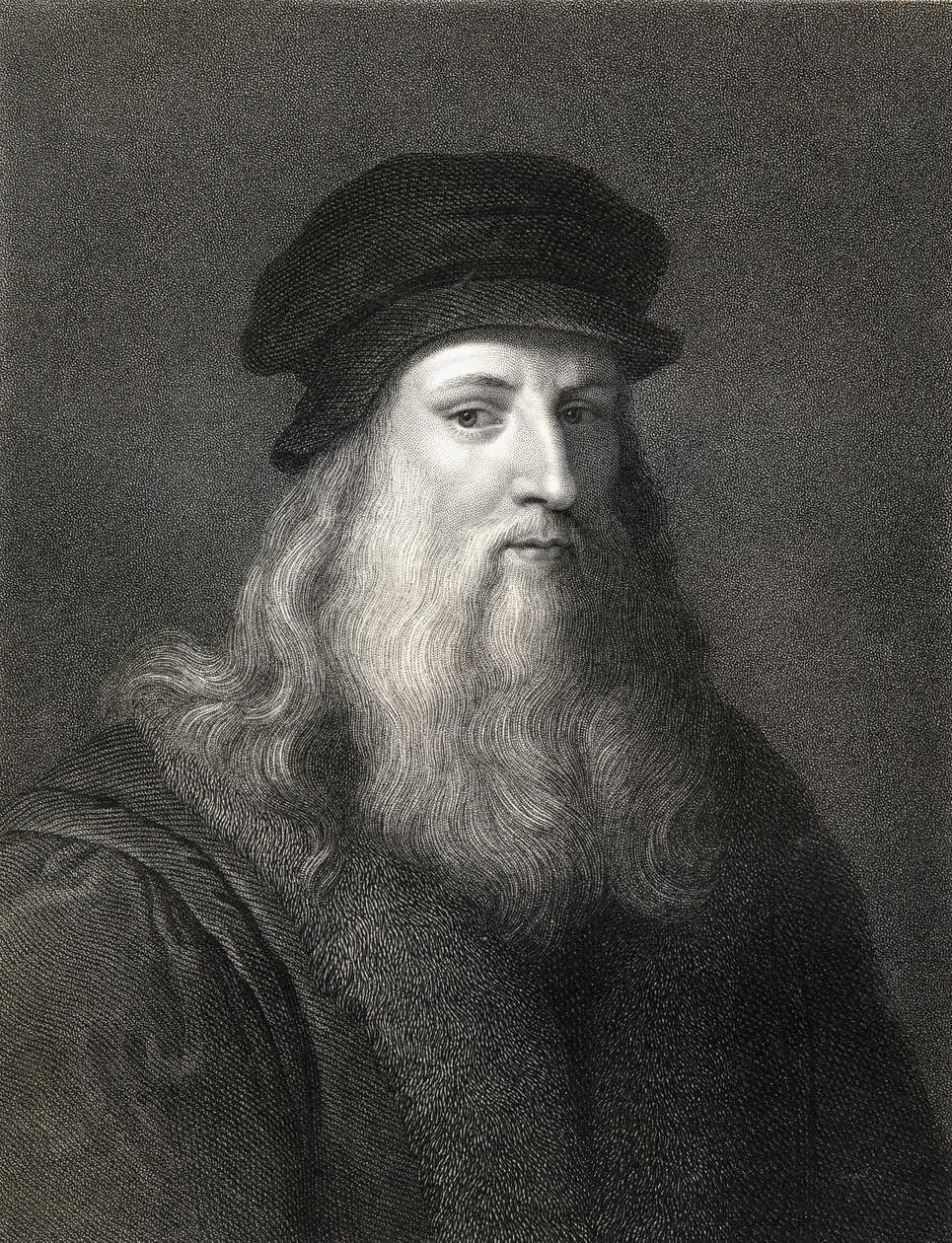 rytina Leonarda da Vinci (1452-1519) od English School