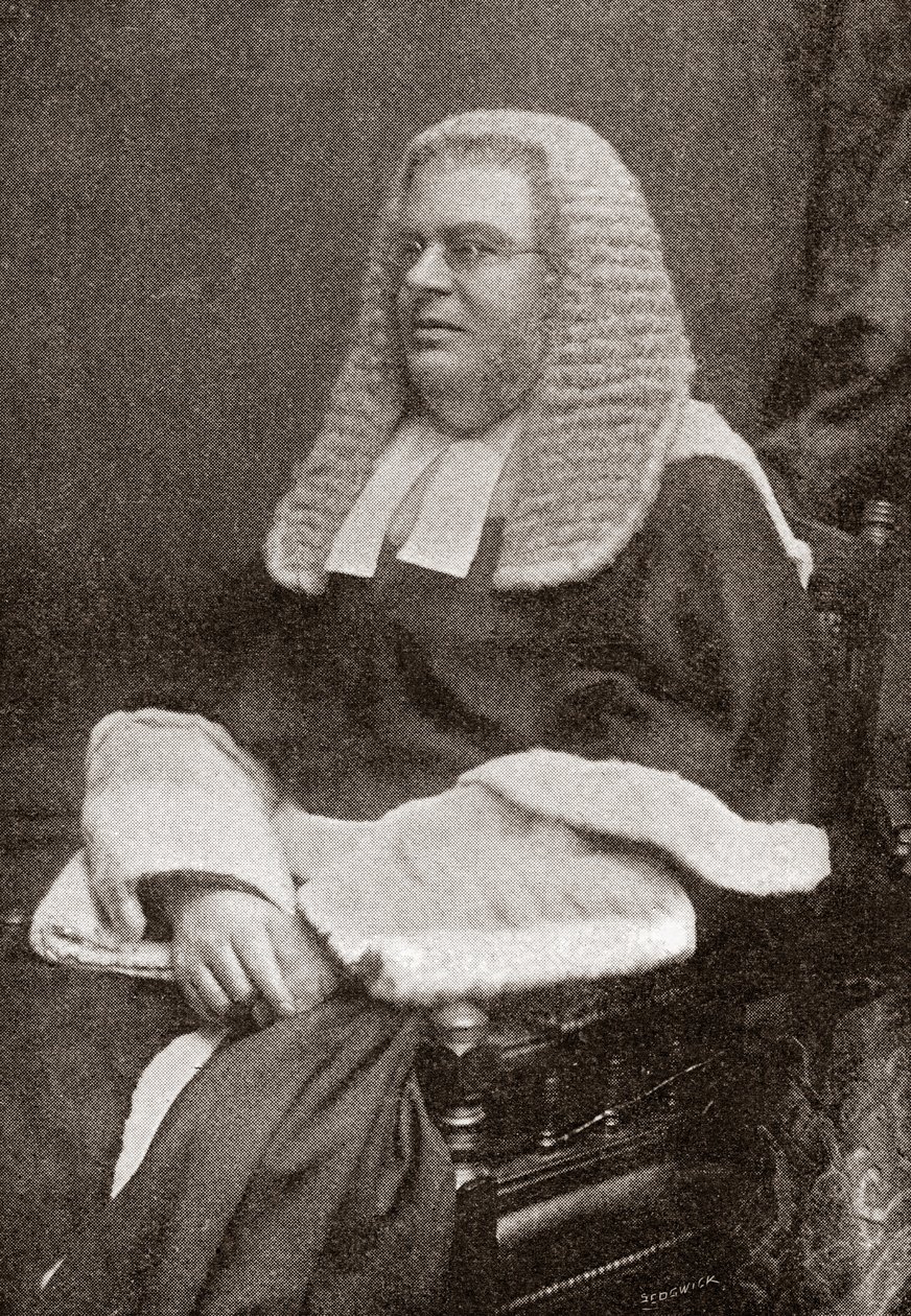 Jeskyně Lewis William 1832 1897. britský soudce. Z The Strand Magazine, vydané v roce 1896 od English School