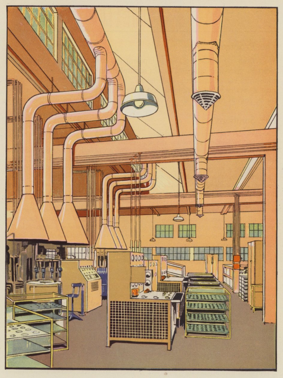 Light Engineering Factory (barevná litografie) od English School
