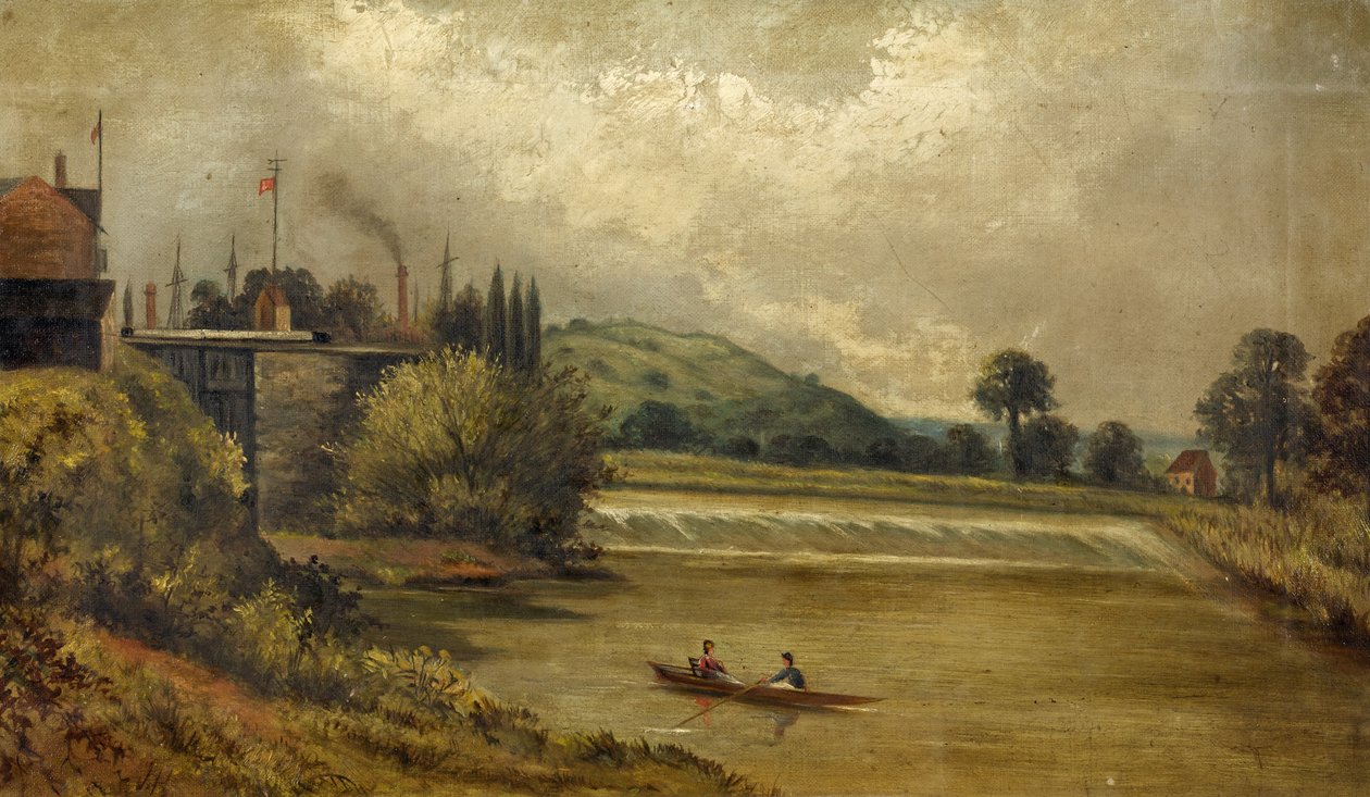 Llanthony Weir Gloucester, 1850-1900 od English School
