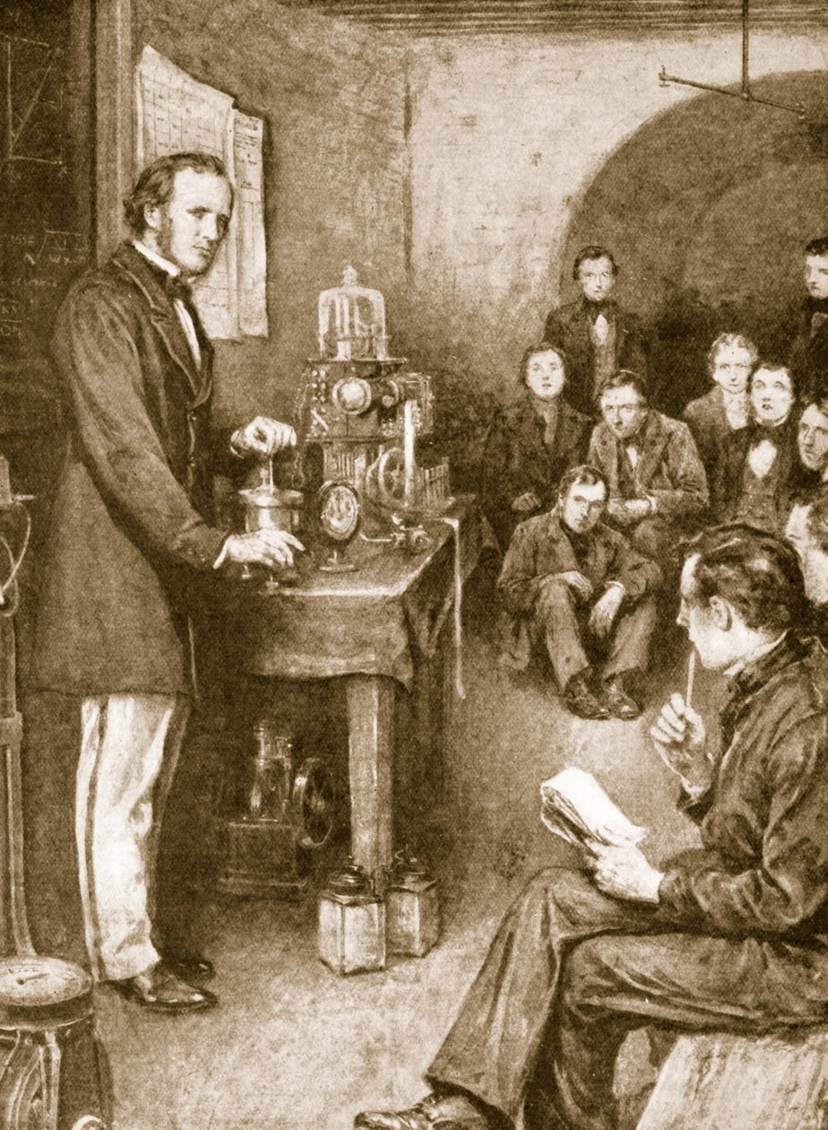 Lord Kelvin začal své vědecké výzkumy v Glasgow ve vinném sklípku, který přeměnil na laboratoř od English School