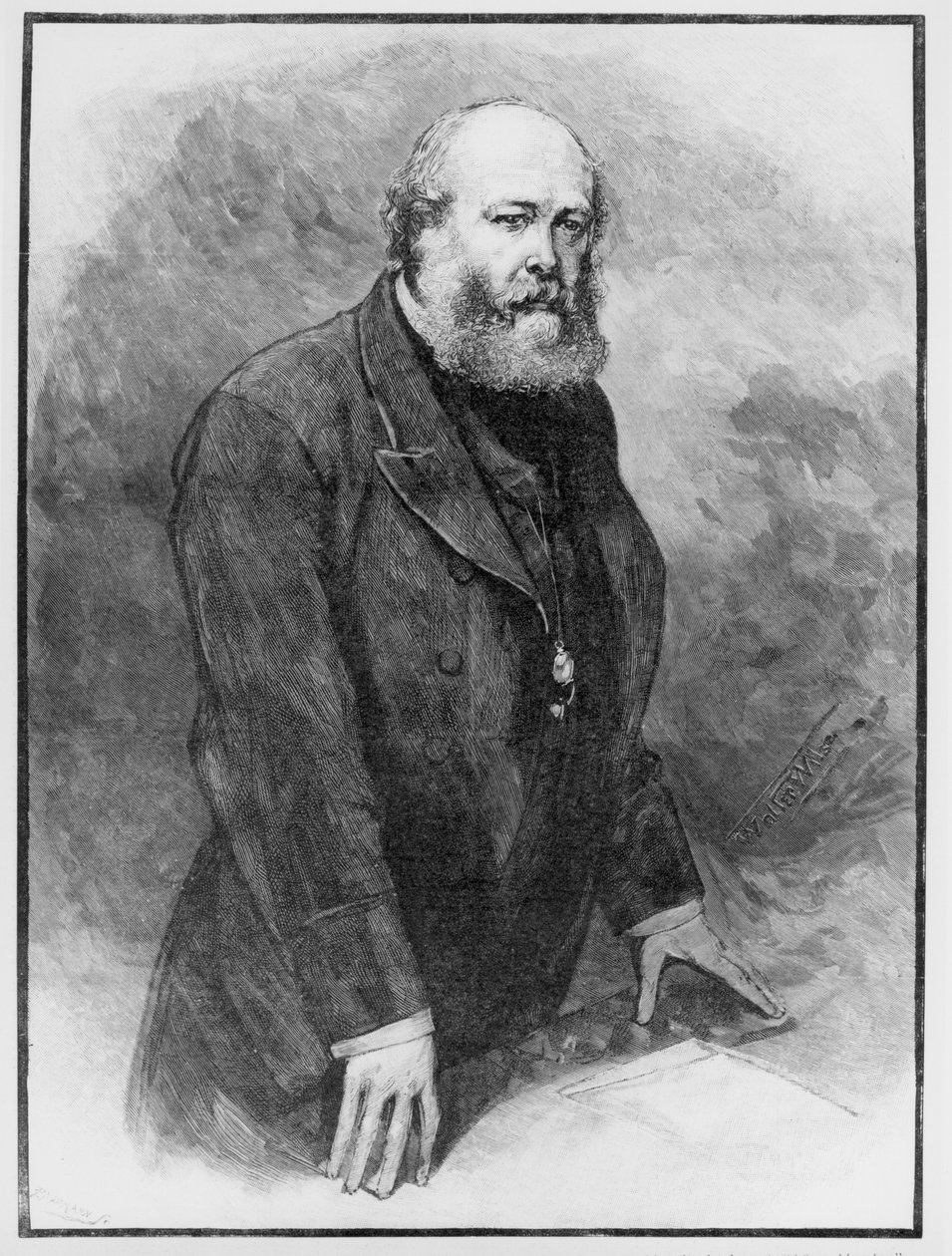 Lord Salisbury, když mluvíme o panu Brightovi ve Sněmovně lordů, 1889 od English School