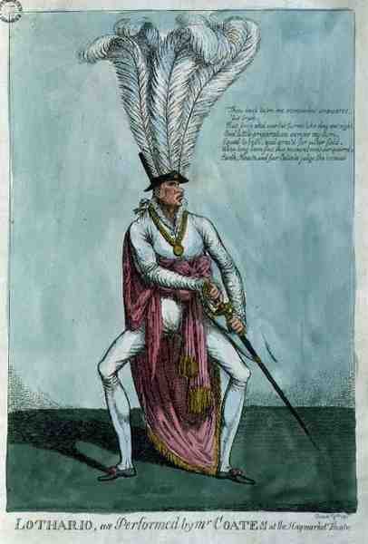 "Lothario, jak hraje pan Coates v Haymarket Theatre, 9. prosince 1811, pub. William Holland od English School