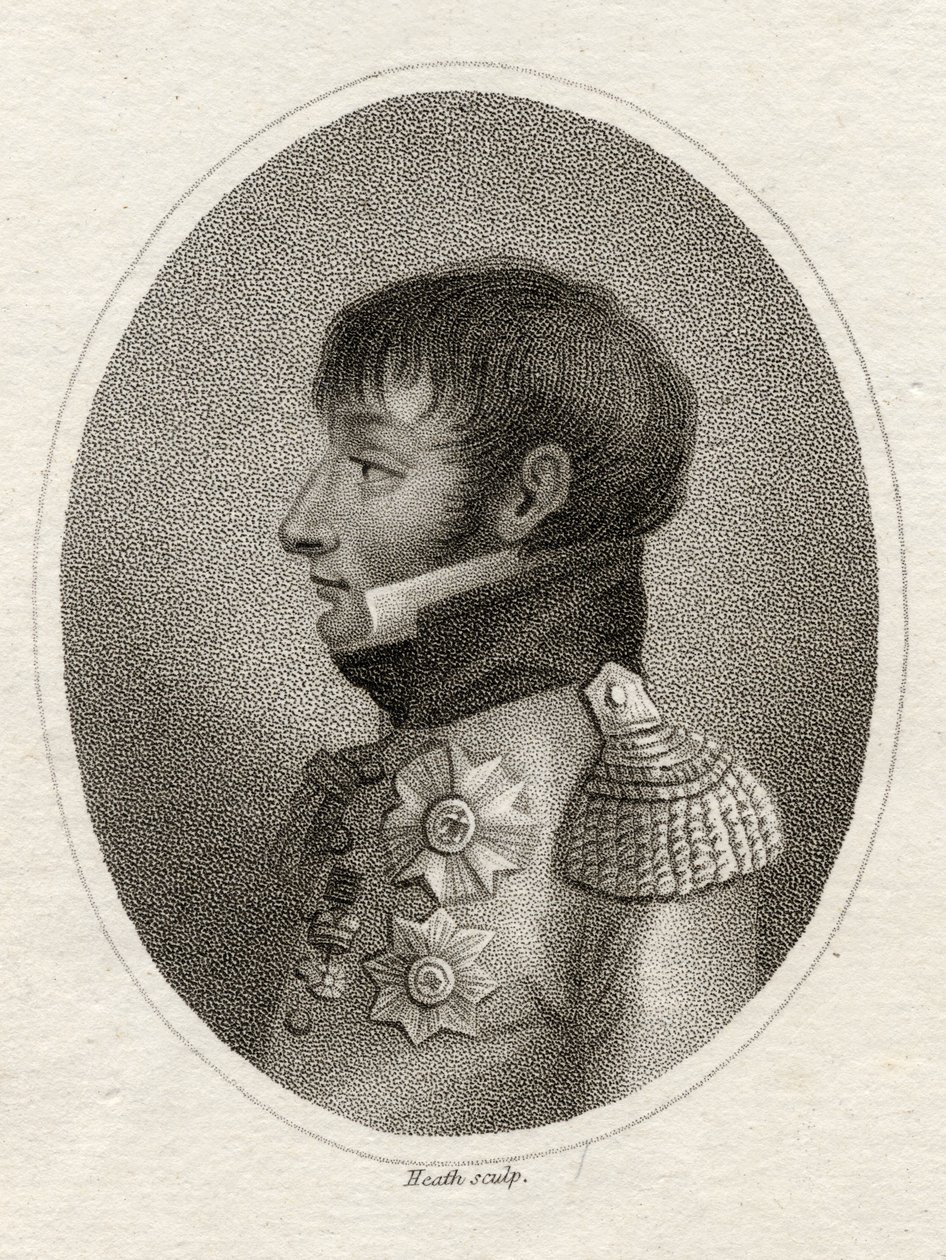 Louis Bonaparte (1778-1846) král Holandska z „Galerie portrétů“, vyryl Heath, publikoval 1833 od English School