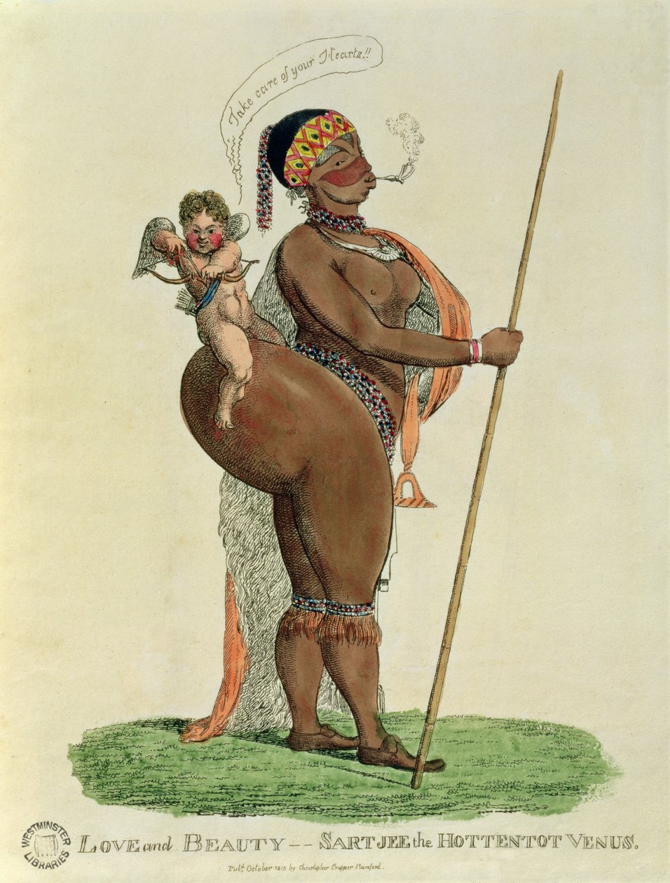 Láska a krása - Sartjee the Hottentot Venuše, 1810 od English School