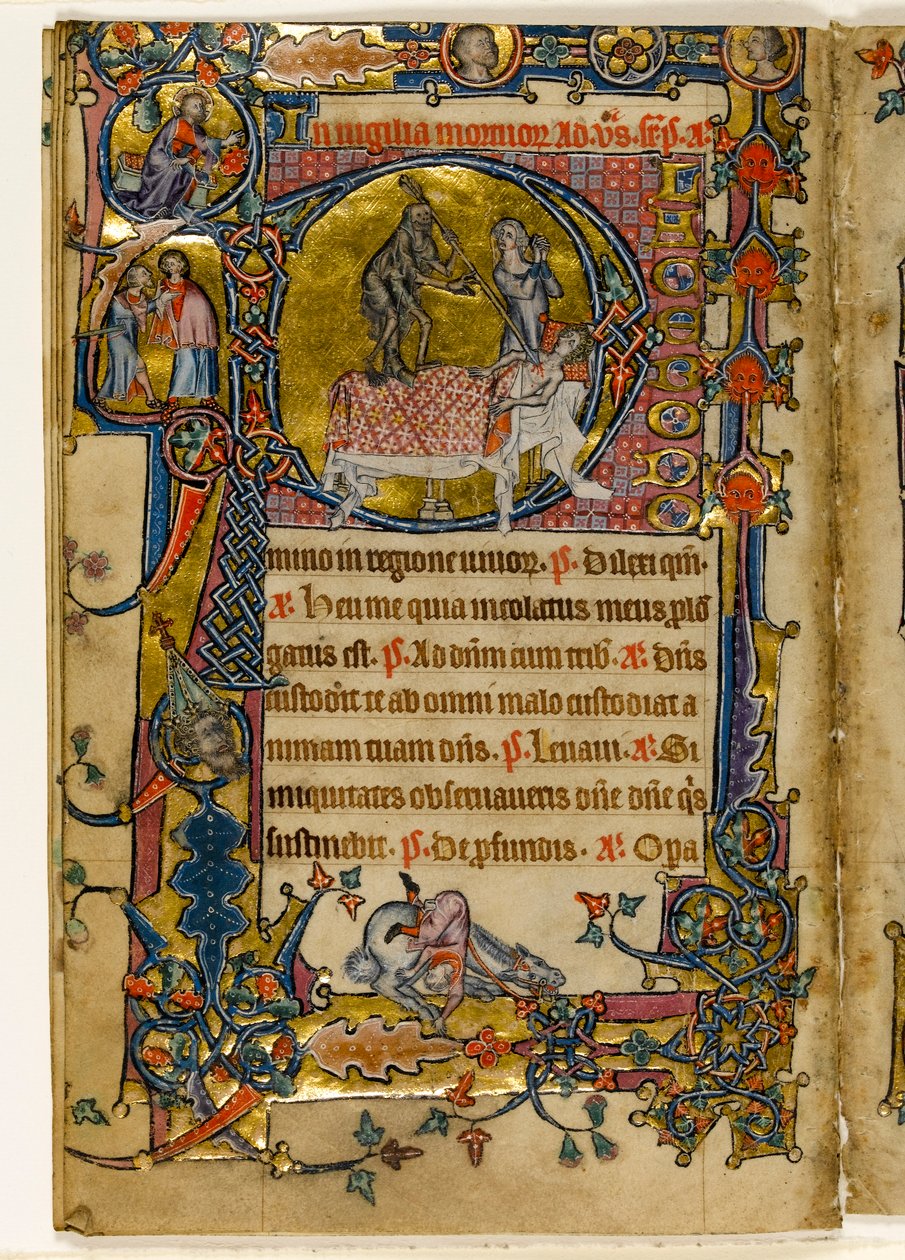 MS 1-2005, fol. 235v: z Macclesfieldského žaltáře, užití Sarum, východní Anglie, kolem roku 1330 (pergamen) od English School