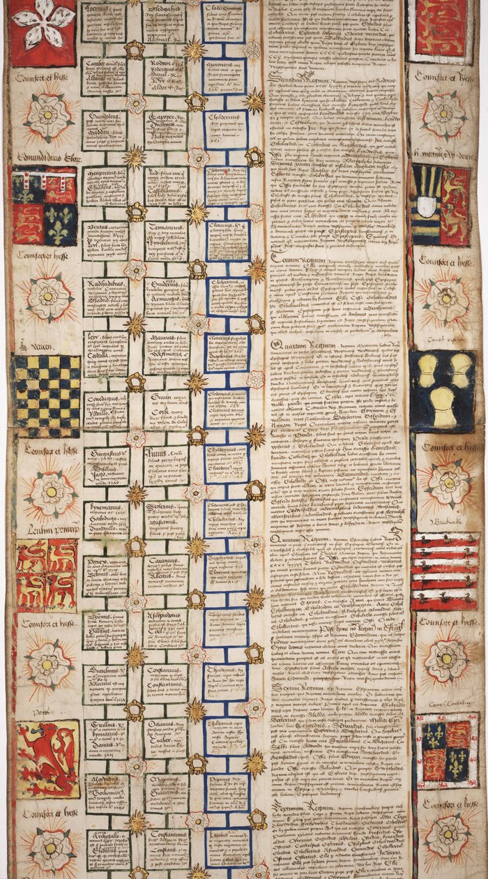 MS Lewis E 201 sekce 3, Kronika dějin světa od stvoření po Woden, s genealogií Edwarda IV., kolem roku 1461 od English School
