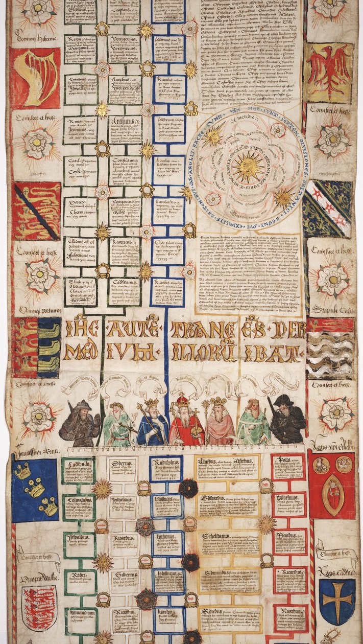 MS Lewis E 201 sekce 4, Kronika dějin světa od stvoření po Woden, s genealogií Edwarda IV., kolem roku 1461 od English School