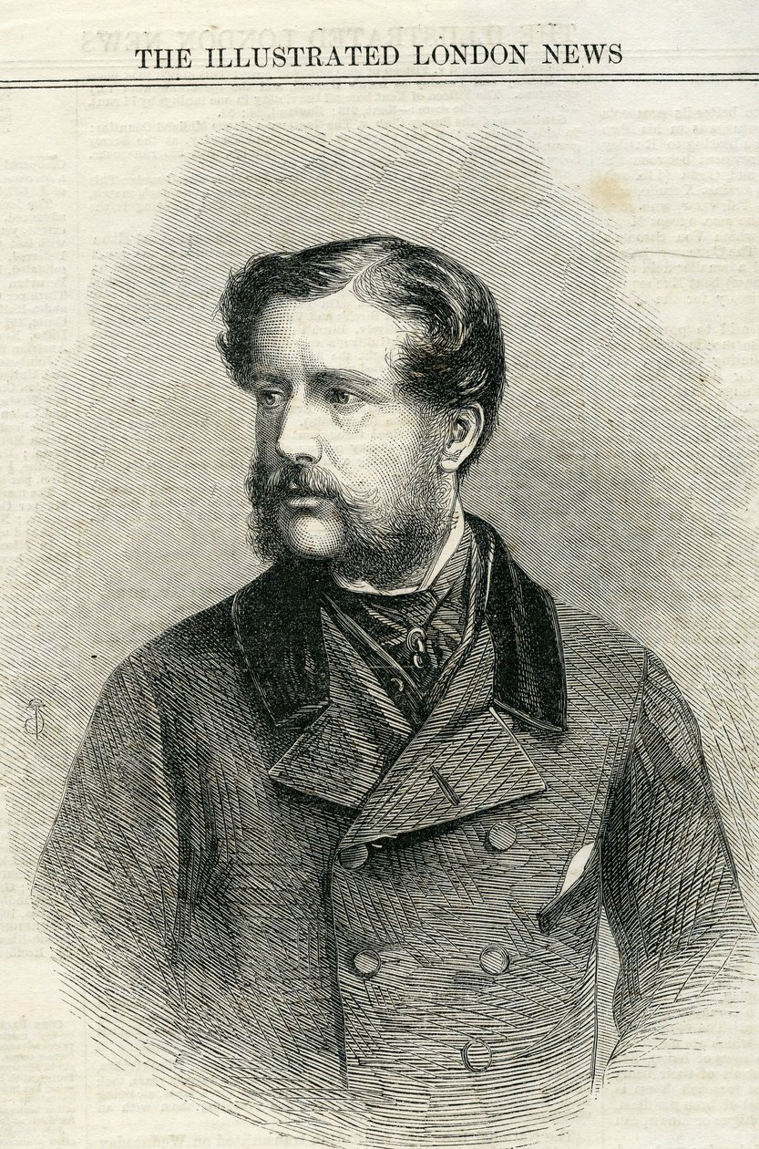 Major Charles Nasmyth (1825-61) z Ilustrovaných londýnských zpráv 13. července 1861 od English School