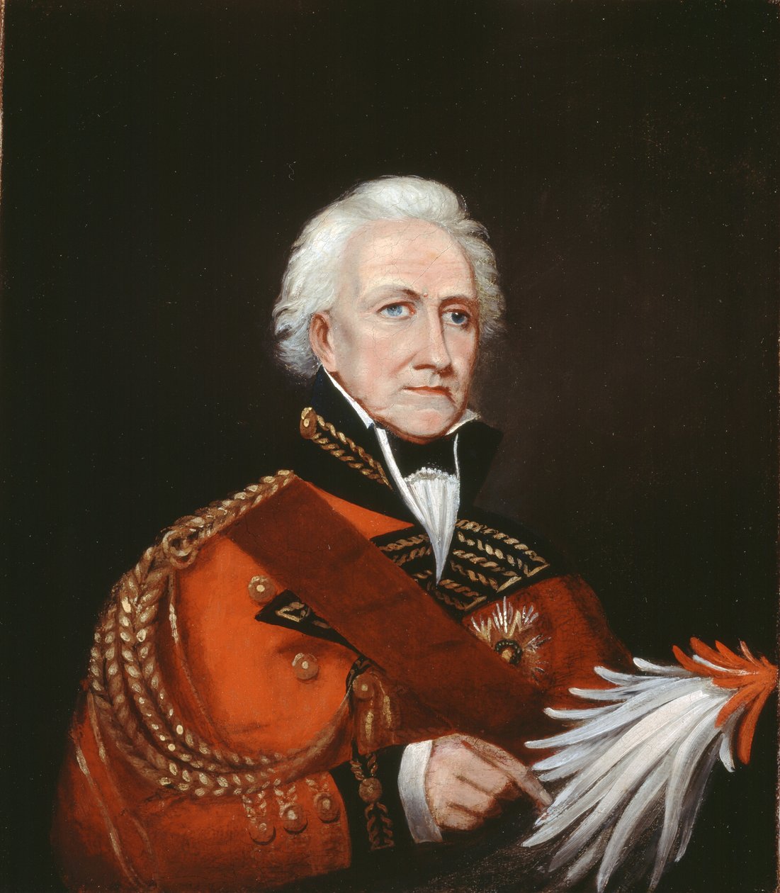 Generálmajor Sir David Ochterlony Bt (1758-1825) kolem roku 1816 od English School